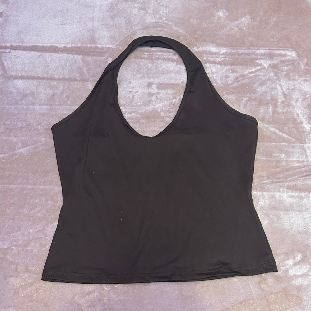 Dark Brown Backless Top (L)